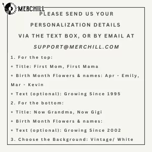 Custom First Mom Now Grandma Flower Print Perfect Mothers Day Gift 8