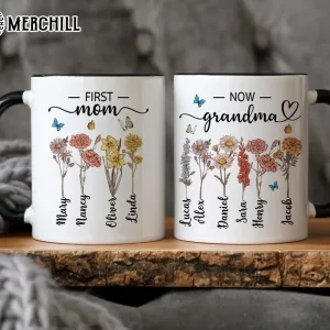 Custom Grandma Birth Flower Mug Gifts for Mom Birthday 5