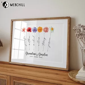 Custom Grandma Garden Wall Art Poster Gifts for Mum From Daughter