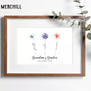 Custom Grandma Garden Wall Art Poster A Unique Gift for Mom