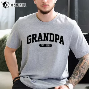 Custom Grandpa Pregnancy Announcement Tee Gifts for New Dads 5