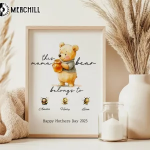 Custom Mama Bear Poster Unique Mothers Day Ideas 2025