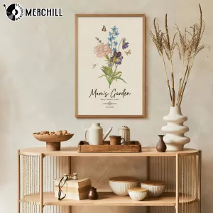 Custom Mom Birth Flower Watercolor Gift Mother Birthday Gifts Custom Mom Birth Flower Watercolor Gift