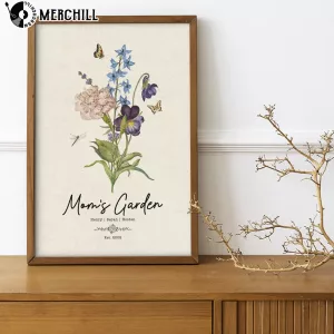 Custom Mom Birth Flower Watercolor Gift
