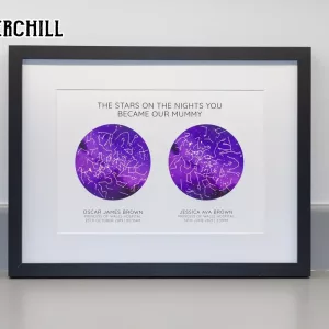 Custom Night Sky Poster Star Map Print for Mother’s Day