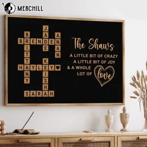 Custom Scrabble Family Name Poster Gifts Ideas for Parents