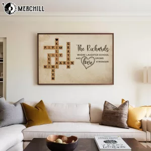 Custom Scrabble Family Name Poster Gifts Ideas for Parents 7