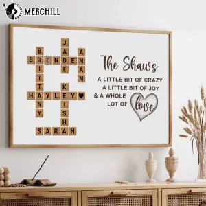 Custom Scrabble Family Name Poster Gifts Ideas for Parents 8