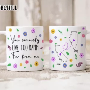 Custom State To State Mug Gifts for Mom Birthday 3