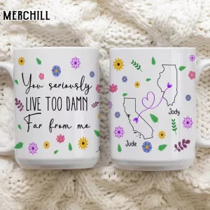 Custom State To State Mug Gifts for Mom Birthday 6