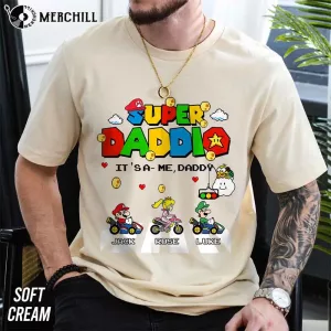 Custom Super Daddio Shirt Personalized Gifts for Dad 3