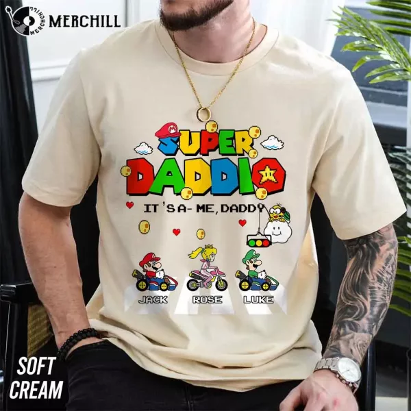 Custom Super Daddio Shirt Personalized Gifts for Dad
