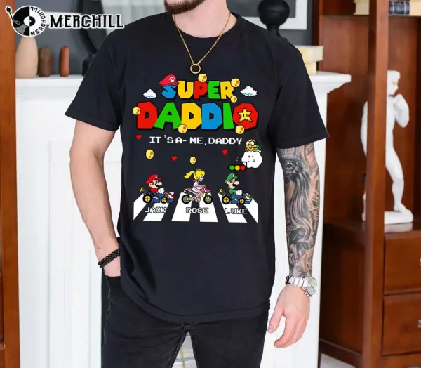 Custom Super Daddio Shirt Personalized Gifts for Dad