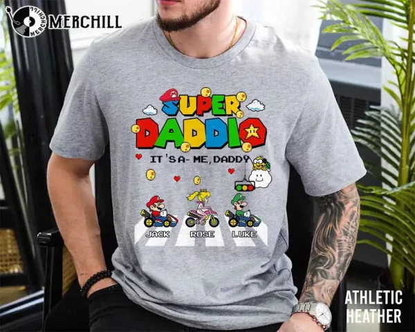 Custom Super Daddio Shirt Personalized Gifts for Dad