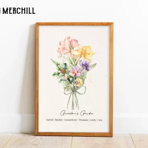 Family Birth Flower Bouquet Poster The Perfect Thoughtful Mother’s Day Gift