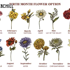 Family Birth Month Flower Poster Gift Custom Mothers Day Gifts