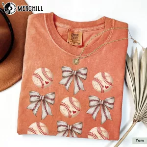 Vintage Coquette Baseball Mom Graphic Tee Gift Ideas for Mum