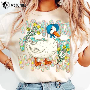 Girly Floral Mama Goose Shirt Gifts for Mothers Day 2025 3