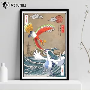 Ho-Oh vs Lugia Battle Wall Art for Pokémon Fans