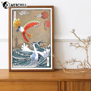 Ho-Oh vs Lugia Battle Wall Art for Pokémon Fans