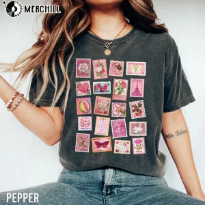 Love You Mother Shirt Retro Stamps Graphic Tee 6