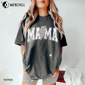 Mama Checkered Bolt Distressed Shirt Gifts for Mum Ideas 3