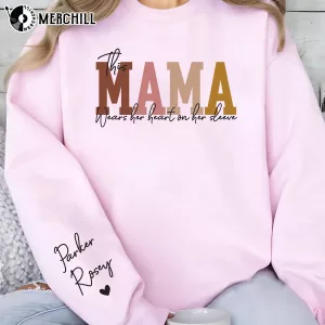 Mama Heart Sleeve Sweatshirt Unique Mothers Day Gifts 7