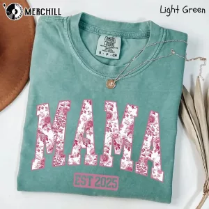 Mama Pink Ribbon Shirt Mother’s Day Gift for New Mom