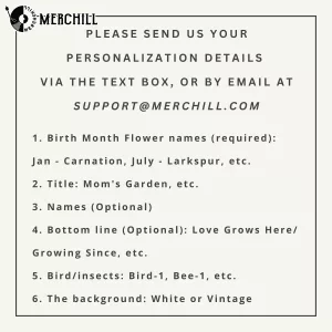 Mom Birth Flower Poster with Animals Best Flowers for Mothers Day 2