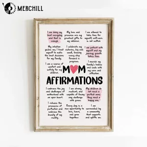 Mom Daily Affirmations Printable Wall Art Mother’s Day Gift Quotes
