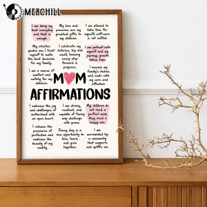 Mom Daily Affirmations Printable Wall Art Mothers Day Gift Quotes 4