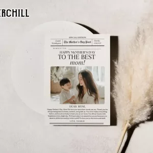 Mother Day Newspaper Poster Personalized Gift for Mom 4