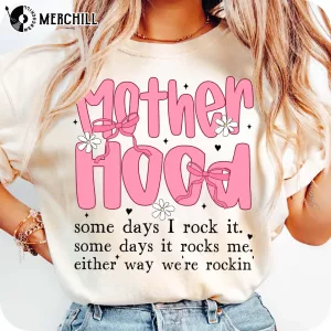Motherhood Coquette Bow Checker Tee Gift for Mum