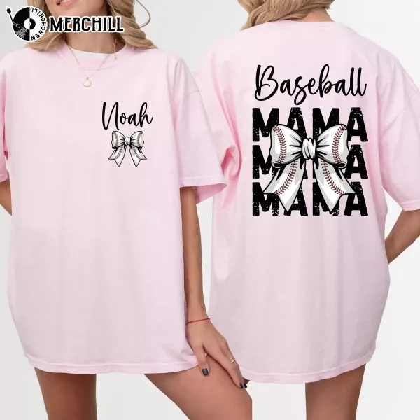 Personalized Baseball Mama Shirt Mother’s Day Gift Ideas