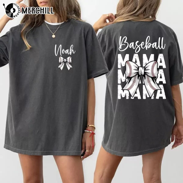 Personalized Baseball Mama Shirt Mother’s Day Gift Ideas