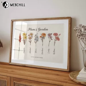 Personalized Birth Month Flower Poster for Mom Gifts for Mum 5