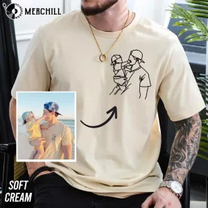 Personalized Dad Portrait Shirt Great Gifts for Dad