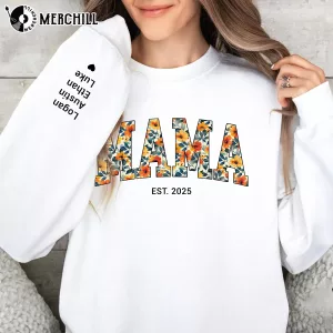 Personalized Floral Mama Sweatshirt Mothers Day Garden Gifts 2