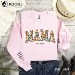Personalized Floral Mama Sweatshirt Mothers Day Garden Gifts 4 Personalized Floral Mama Sweatshirt Mothers Day Garden Gifts 4