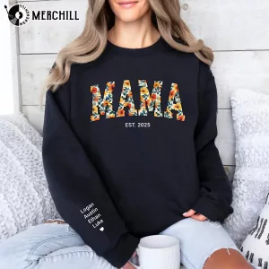 Personalized Floral Mama Sweatshirt Mothers Day Garden Gifts 5