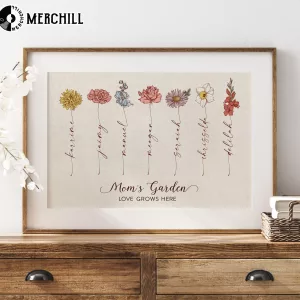 Personalized Grandma Garden Poster Gift Good Mothers Day Presents