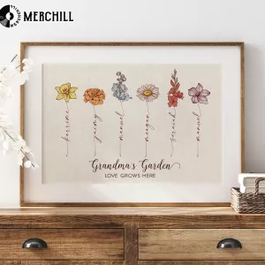 Personalized Grandma Garden Poster Gift Good Mothers Day Presents 5
