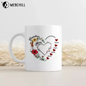 Personalized Grandma Heart Mug Gifts for Mum Ideas