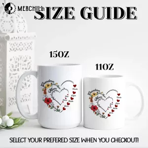 Personalized Grandma Heart Mug Gifts for Mum Ideas 4