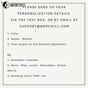 Personalized Grandma's Garden Flower Poster for Mother’s Day