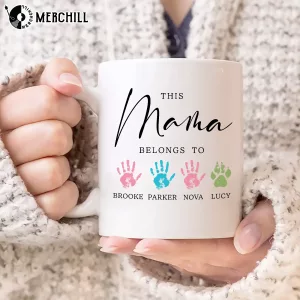 Personalized Handprint Mug Custom Mothers Day Gift for Mum 2