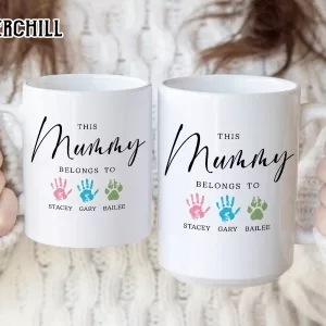Personalized Handprint Mug Custom Mothers Day Gift for Mum 6