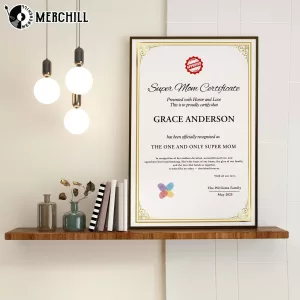 Personalized Super Mom Certificate Gifts for Your Mum