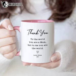 Personalized Thank You Mug Heartfelt Gift for Mom