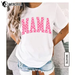 Pink Check Mama Shirt Presents for Mothers 2